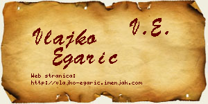 Vlajko Egarić vizit kartica